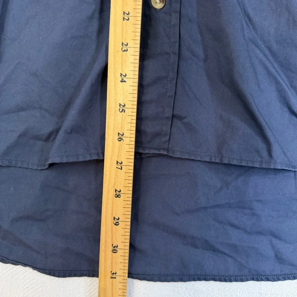 RedHead Mens Navy Blue Short Sleeve Button Down Work Shirt Size Large